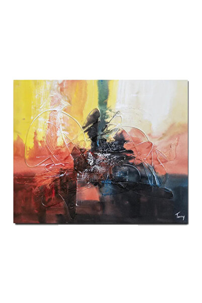 artnova Hand-painted abstract painting, Fantasy in abstract 15, 60x50cm oil o...