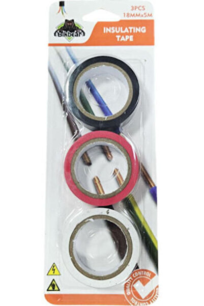 OEM Bikbear Σετ Μονωτικών Ταινιών 3 Τεμάχια 18mm X 5m