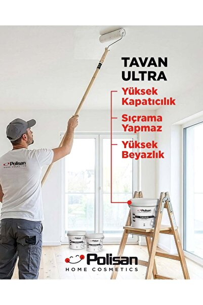 Polisan Tavan Ultra Tavan Boyası - 3,5kg/2L - 10kg/6L - 17,5kg/10L