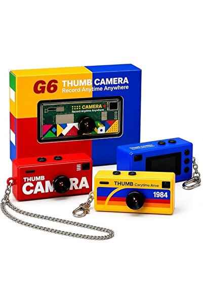 Munico Retro Şık Tasarımlı Nano Cam G6 Mini Kamera, Çocuk Kamerası Anahtarlık...