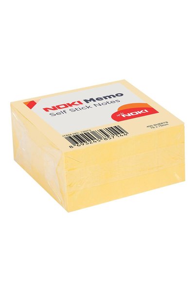 Noki Eko Noki Memo 75 X 75mm Sarı Küp Yapışkanlı Not Kağıdı 400 Yaprak