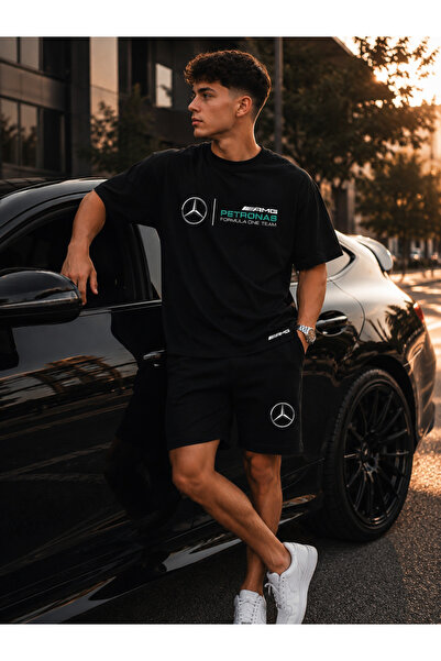 JAWÜ STYLE Men's T-Shirt Shorts Set Oversize Cotton