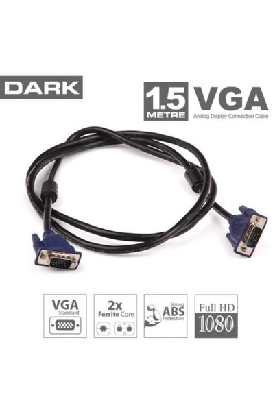 Universal كابل شاشة DARK DK-CB-VGA150 بطول 1.5 متر VGA 15E/15E