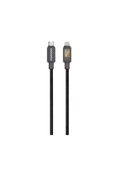 porodo كابل USB-C إلى Lightning مضفر بقوة 27 واط، سرعة نقل بيانات 480 ميجابت ...