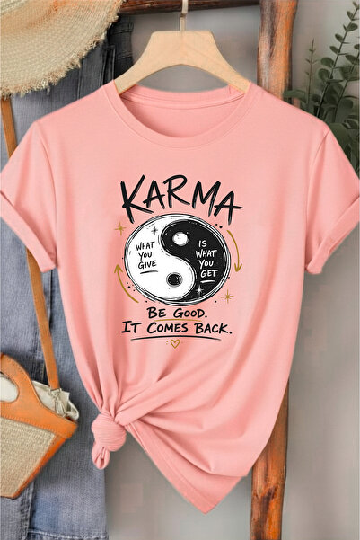 l'eivor Karma - Be Good Special Design Printed Women's Cotton T-Shirt