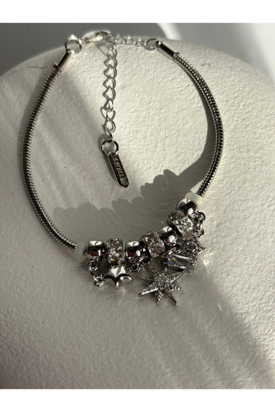 BHR AKSESUAR Silver Color Charm Bracelet
