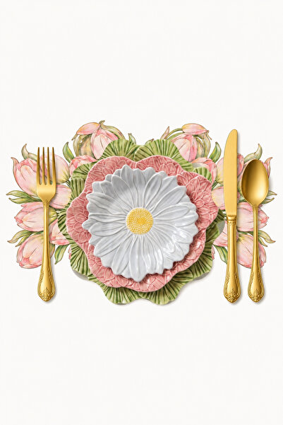 Mise En Place Blush Tulips 2-Piece American Service Set