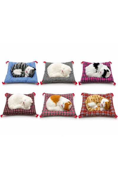 EkoAlışverişDünyam Yastıkta Uyuyan Kedi Sesli Alk24