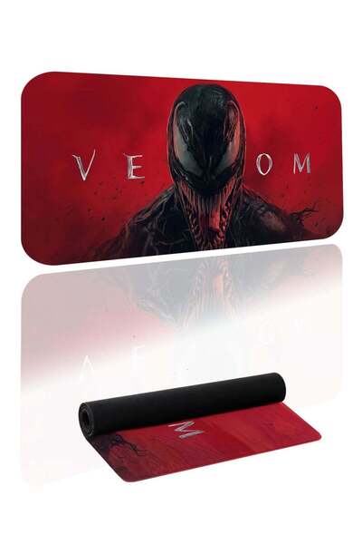 30 x 70 Cm Venom Kırmızı Temalı Özel Tasarım Geniş Oyuncu Ve Ofis Mousepad