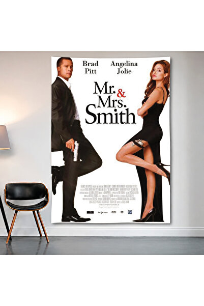 Geek Cultcha Mr. & Mrs. Smith Wall Covering Wall Tapestry First Quality Satin...