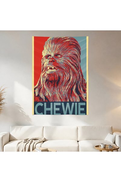 Geek Cultcha Chewbacca Pop Art Wall Covering Wall Tapestry First Quality Satin Fabric Poster