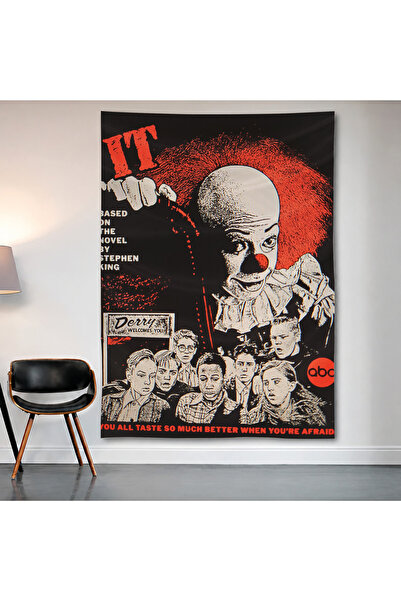 Geek Cultcha لوحة جدارية من قماش الساتان عالي الجودة من It Movie Pennywise