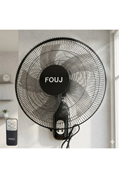 FOUJ Wall Fan with Remote Control (Remote Control) Black - Vug