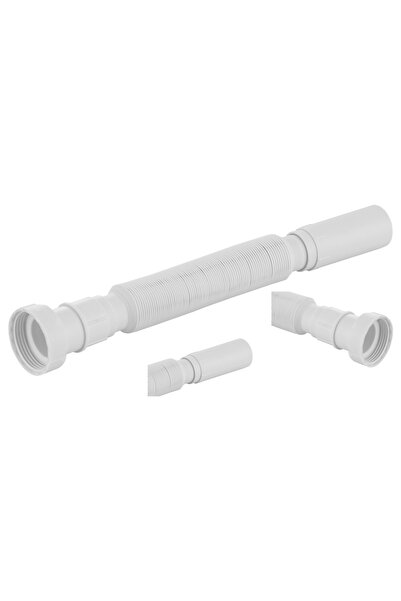 Granitan Sifon flexibil si universal pentru lavoar Granitan, PVC alb, filet 1...