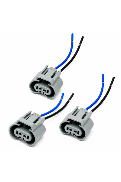 Generic 2-Pin Headlight Bulb Socket Connector Pigtail Harness Heat-Resistant ...