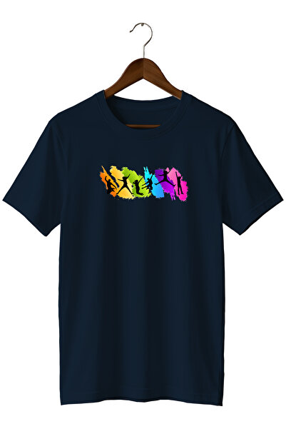remonz Printed Energetic Street Fashion Tshirt Colorful Patterned Dance Festi...