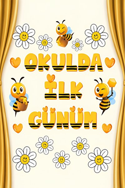 toreksan reklam Okulda İlk Günüm Arı Temalı Branda 100x150