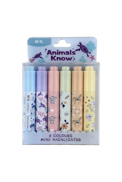 M&G Sdet 6x Mini Highlighters, M&g, Plastic