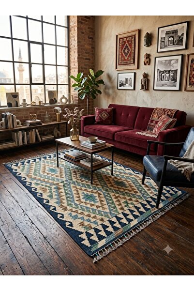 DOGANLAR ANTIQ MİRAS El Dokuma 116 Multy Kök Boya Yün Kilim-101x159