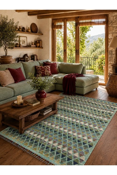 DOGANLAR ANTIQ MİRAS El Dokuma 79 Multy Kök Boya Yün Kilim-127x177