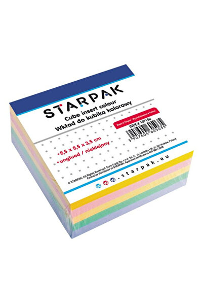Starpak Insertie colorata pentru cub de hartie 8.5x8.5cm 3.5cm multicolor