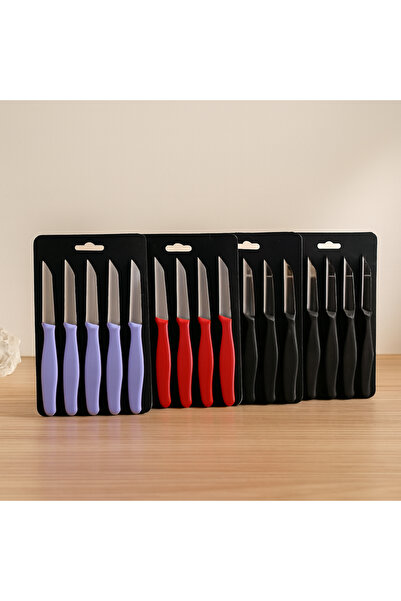 magicool 6-Piece Colorful Plastic Handle Fruit Knife Set