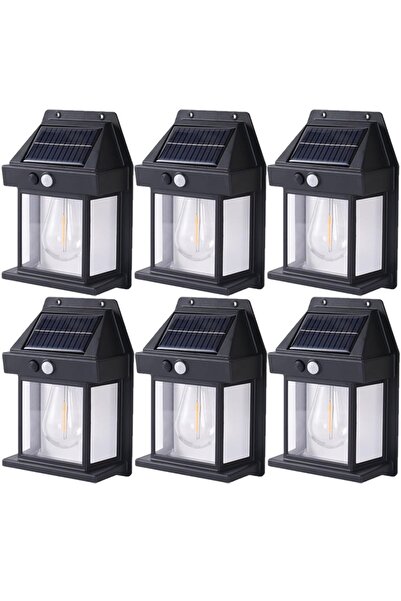 YBOSHOP Set 6 lampi solare de exterior cu senzor de miscare, 3 moduri, lumina...