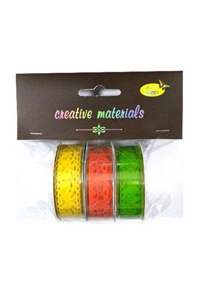 Galeria Hobby Set 3 benzi PVC ajurate Galeria Hobby, 18 mm x 0,9 m, Multicolor