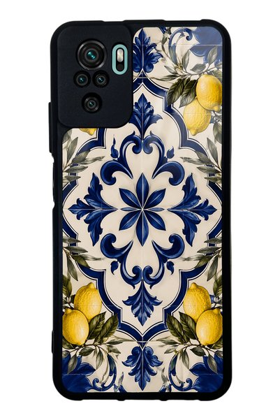 Spoyi حافظة هاتف لامعة بتصميم فسيفساء الليمون الملكي لهاتف Xiaomi Redmi Note 10