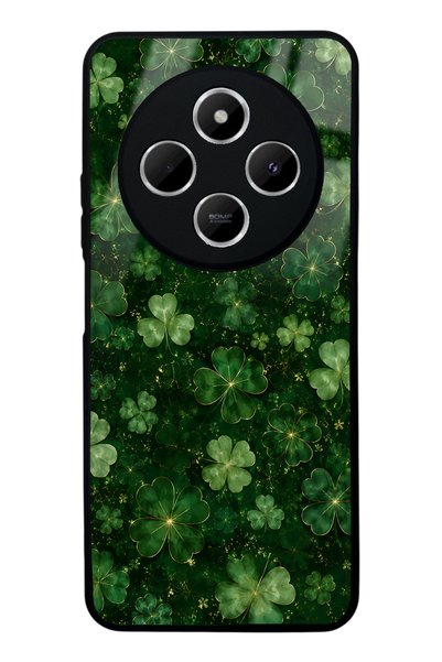 Spoyi Xiaomi Redmi 14C Emerald Lucky Clover Design Glossy Phone Case