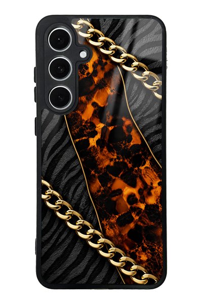 Spoyi Samsung S24 Fe Golden Eclipse Design Glossy Phone Case