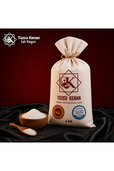 TUZCU KENAN Doğal Çankırı Kristal Kaya Tuzu 4 Kg Sofralık Yemeklik Tuz
