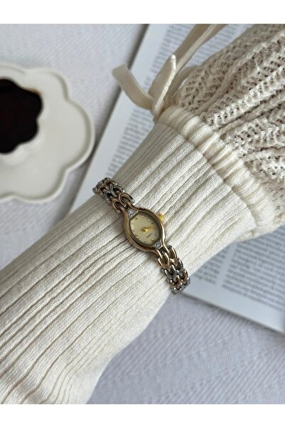 MERW Deny Model Metal Cord Gold Silver Color Women's Wristwatch