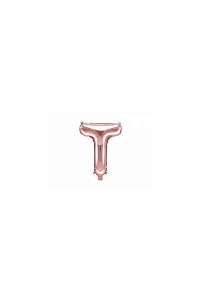 Baloane Vesele Balon Folie Litera T Rose Gold 40 cm LTR1-T