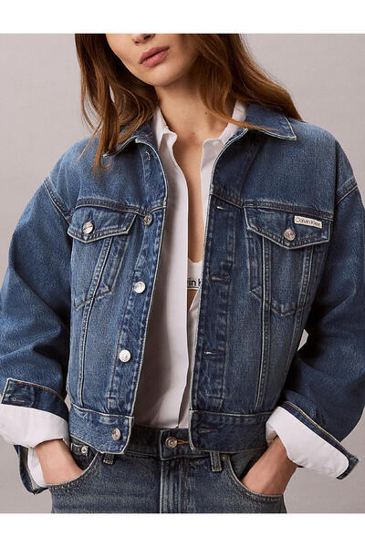 Calvin Klein 90s TRUCKER BASSET B, SCB Mavi Kadın Kot Ceket