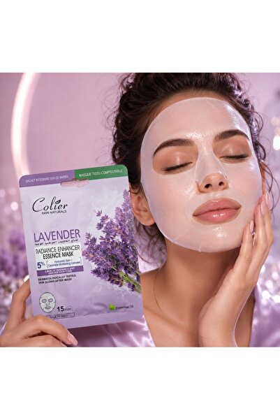 colier 5-Pack of Lavender Hydrating Face Masks Give Your Skin a Luxurious Car...