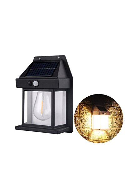 Yallabena Solar Wall Lamp Outdoor Motion Sensor Tungsten Warm Light Sconce – ...