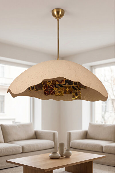 Hmydesign Handmade Wabi Sabi Karbon Beton Avize - Kintsugi