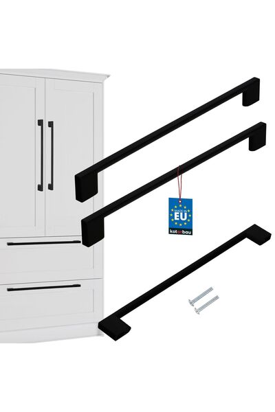 KOTARBAU Mâner pentru mobilier de bucătărie Clasic Modern Alungit Negru Mat D...