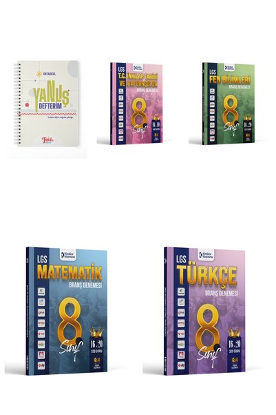 Krallar Karması Takdir Ortaokul Yanlış Defterim 8. Sınıf LGS İnkılap Fen Mate...