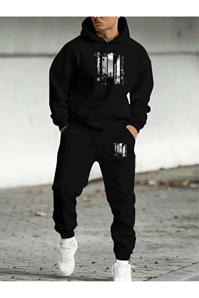 valeriae Calle 00 Urban Street Style 3 Threaded Rastered Sweatpants Set