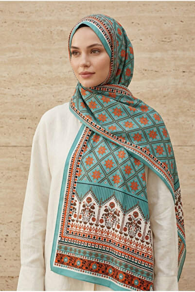 Mimelif Mihra Patterned Silky Shawl |   70X200 cm