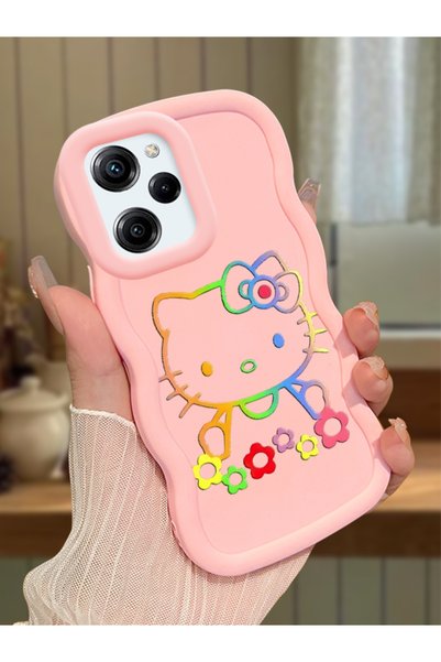Hontinga Poco X5 Pro 5g Compatible Case Camera Protector Pink Silicone Couple...