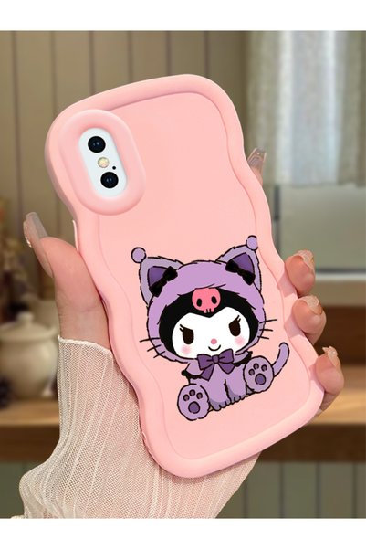 Hontinga iPhone XS Compatible Case Camera Protector Pink Silicone Couple Phon...