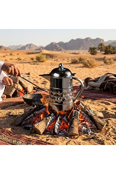 Generic Arabian Coffee Jug, Stainless Silver Steel Material, Coffee and Tea J...