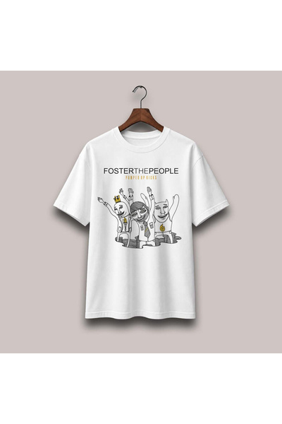 Grafftee Clothing Μπλουζάκι Foster People με στάμπα, Unisex, Oversize