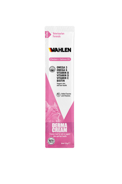 WAHLEN Derma Cream Krema Sıvı Kedi Ödül Maması 1 x15 gr