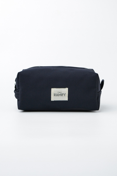 the ramify Softpod Large Size Quilted Makeup Bag in Navy Blue
