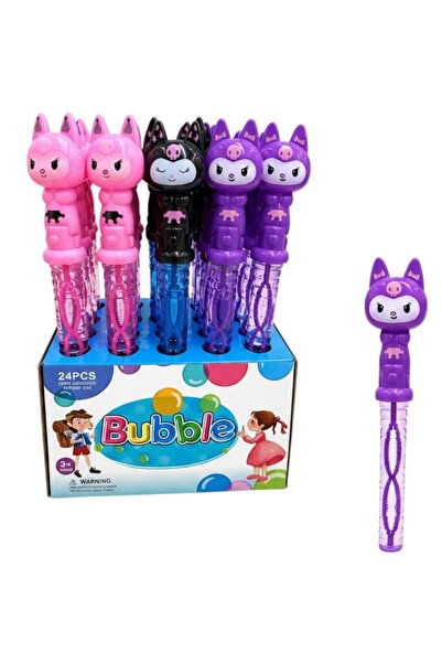 Toybox عصي فقاعات على شكل شخصية كورومي الكرتونية للأطفال، عبوة من 4 قطع