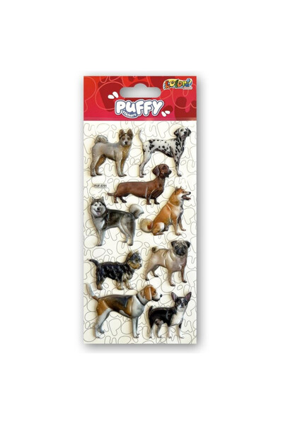 Penmate Autocolant 3D pufos Caini 9x21 cm, 1 bucată